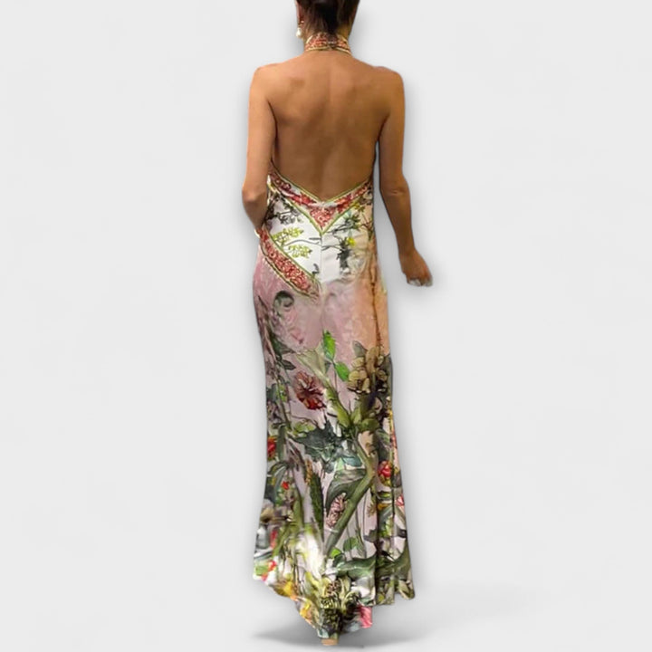 Ayla - Robe maxi sans manches avec imprimé floral