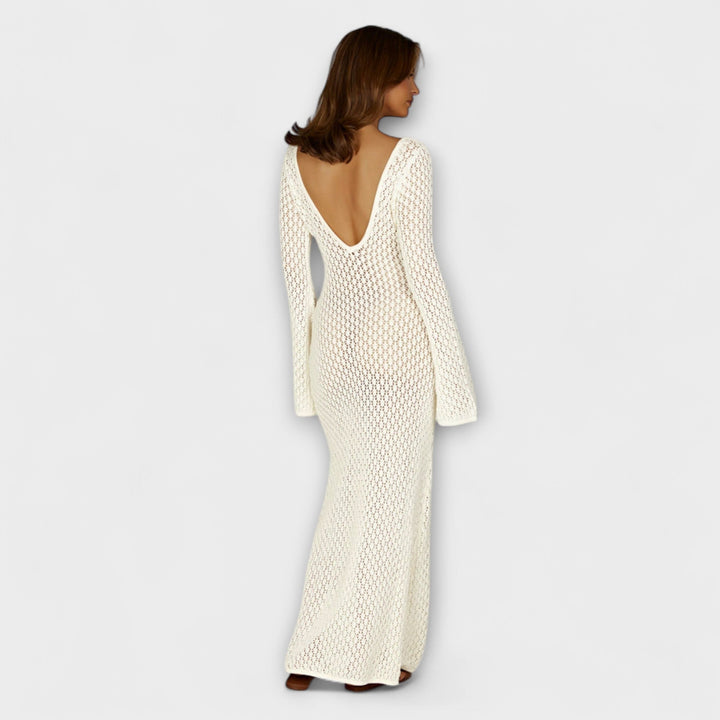 Anne - Robe de plage blanche Luna
