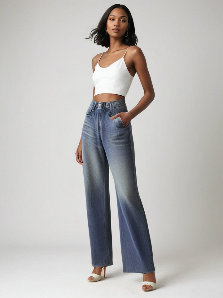 Lunara Paris | Jean Large Effet Usé