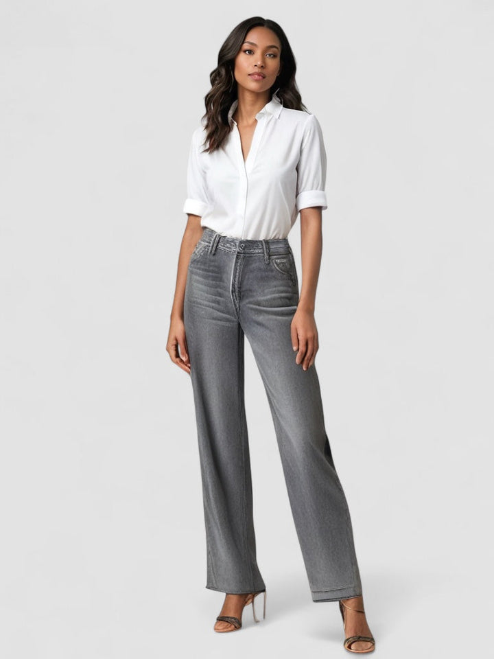 Lunara Paris | Jeans Évasés Grisés