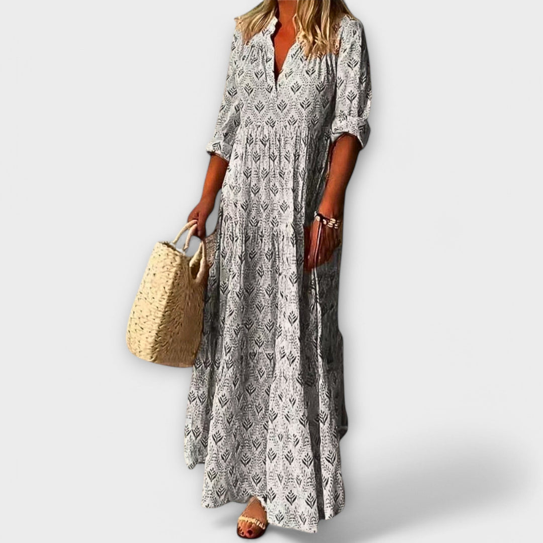 Sera - Robe maxi de printemps élégante et confortable
