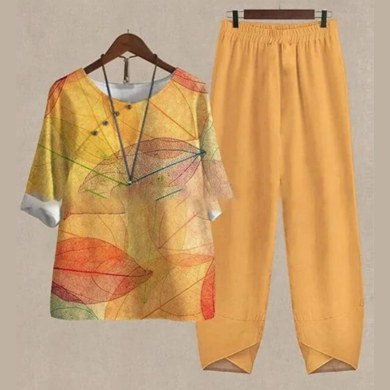 Lilou - Ensemble élégant de chemise et pantalon confortable