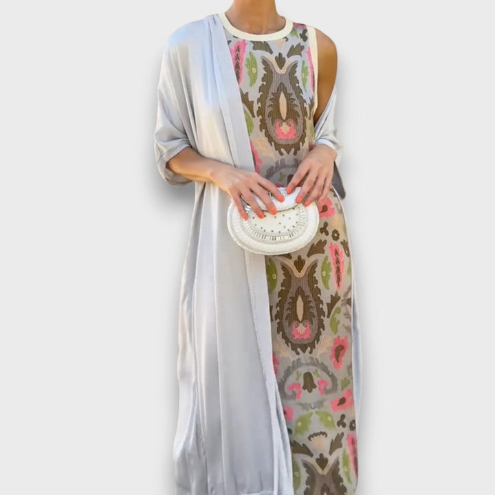 Selviane - Maxi Robe avec Cardigan