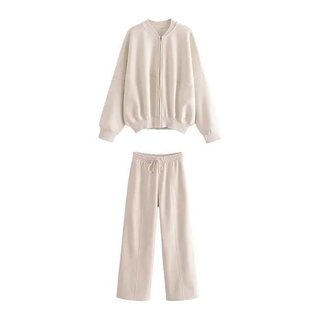 Sandrine - Stylish Bomber Jacket Set
