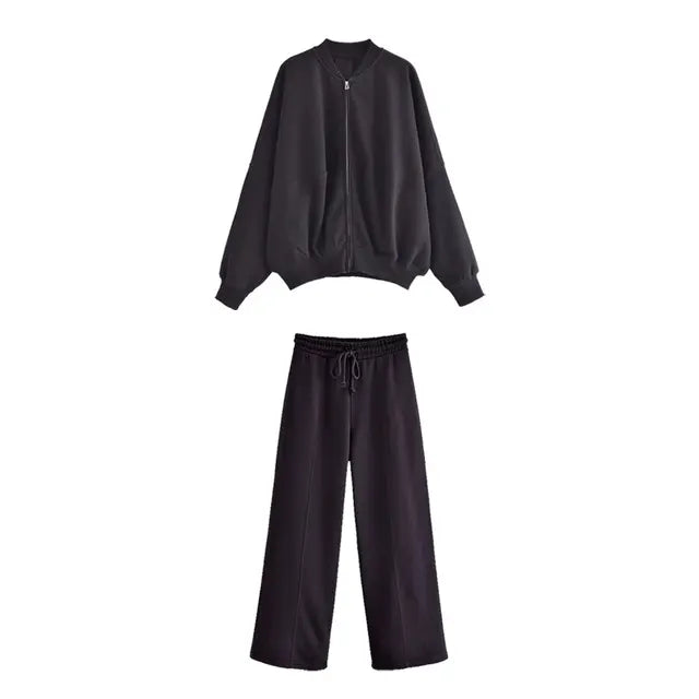 Sandrine - Stylish Bomber Jacket Set