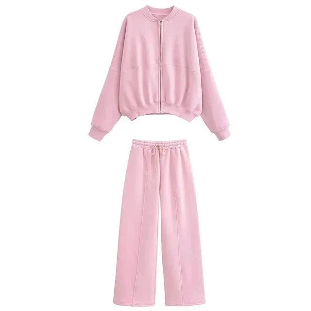 Sandrine - Stylish Bomber Jacket Set