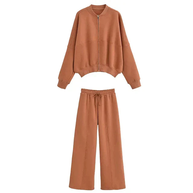 Sandrine - Stylish Bomber Jacket Set