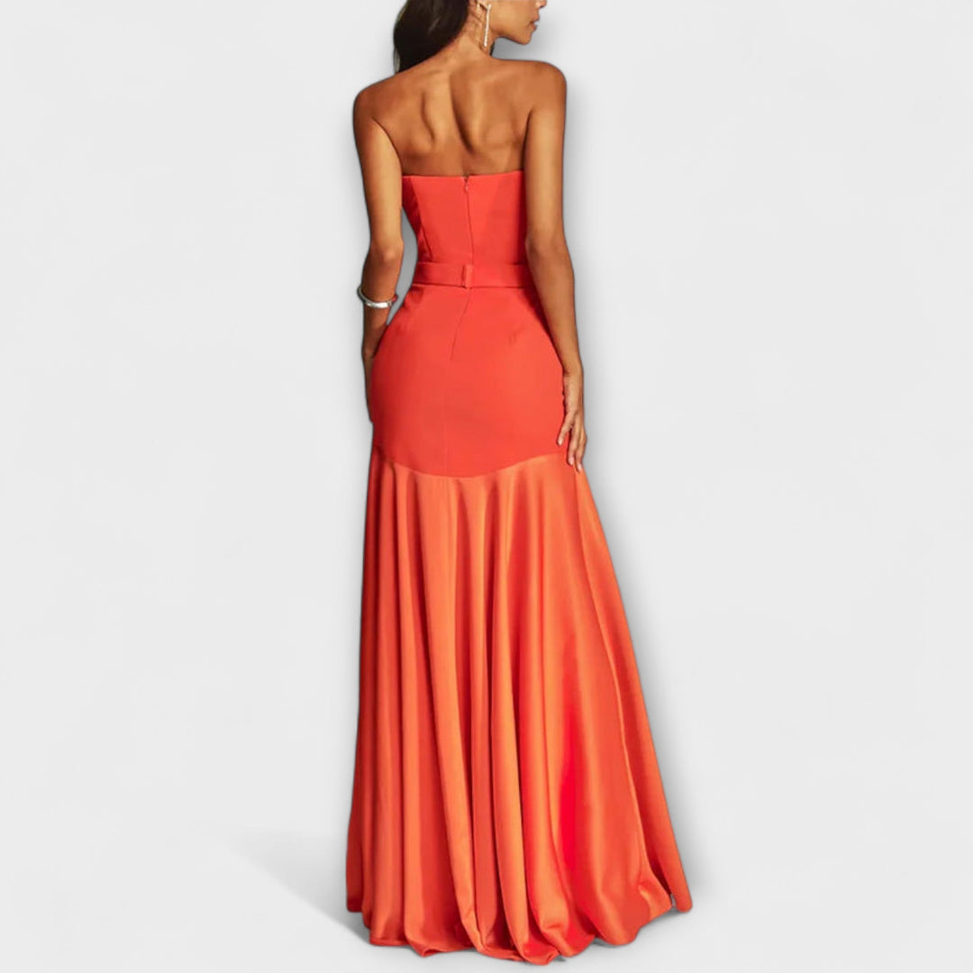 Vada - Maxi robe à épaules dénudées et décolleté en V
