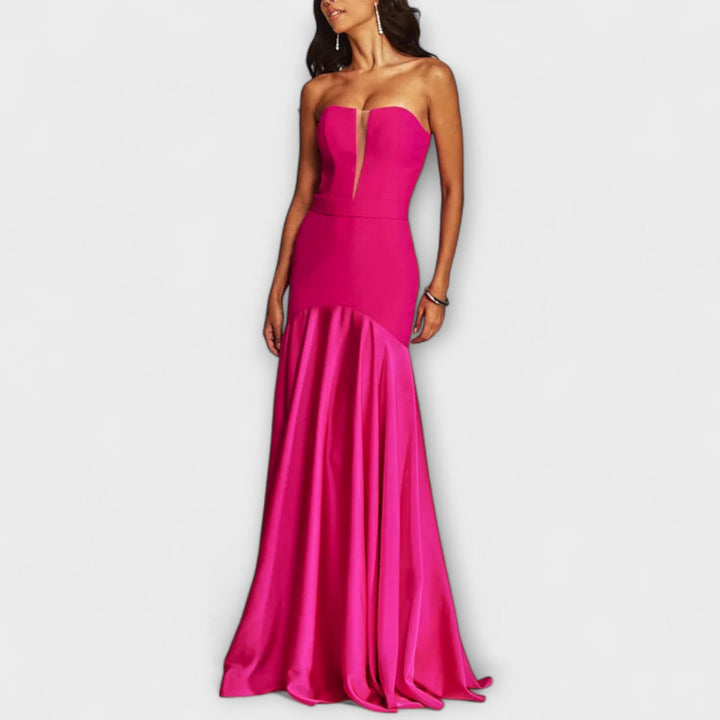 Vada - Maxi robe à épaules dénudées et décolleté en V