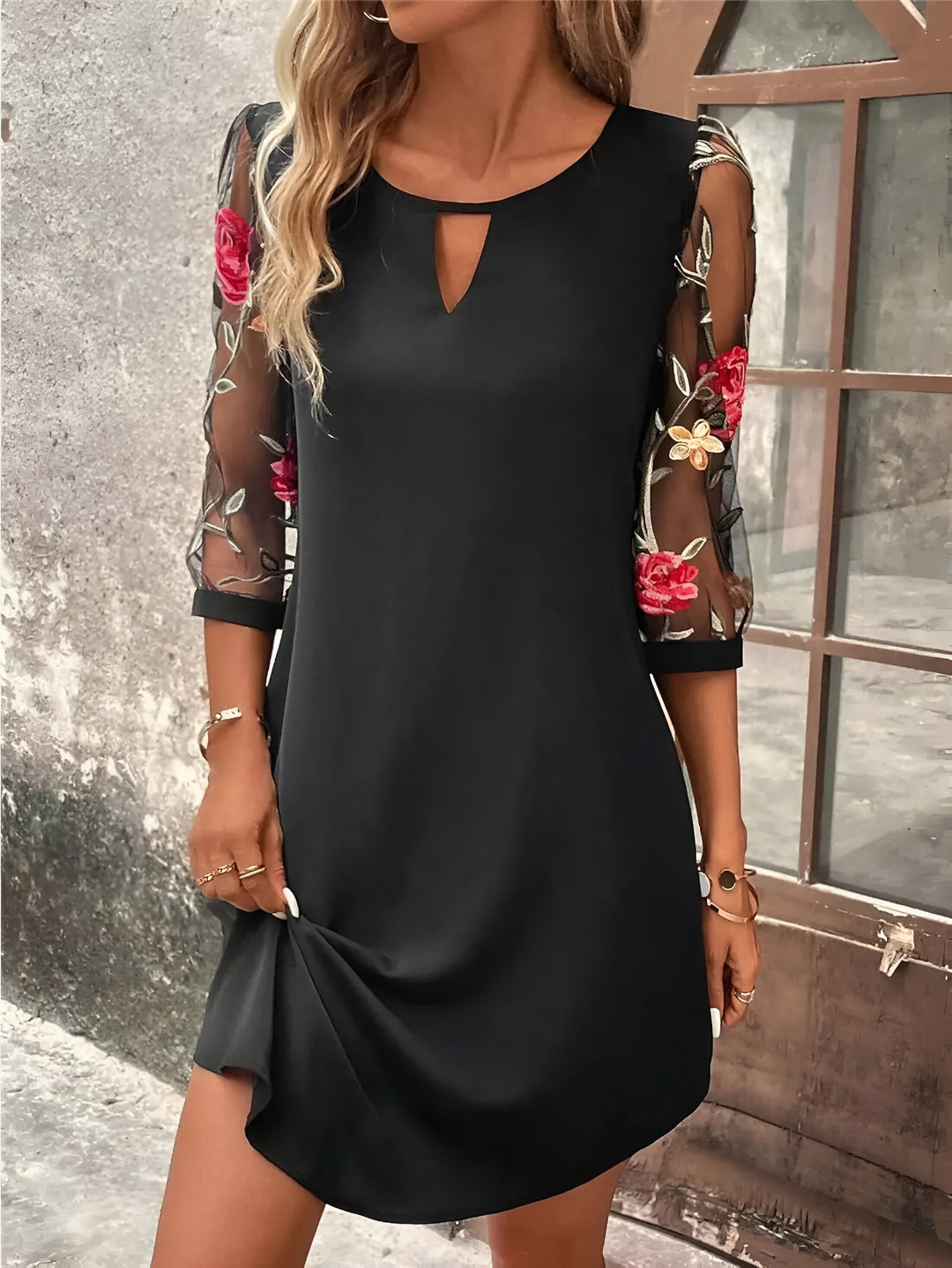 Charlotte™ | Élégante robe d'été à manches décoratives